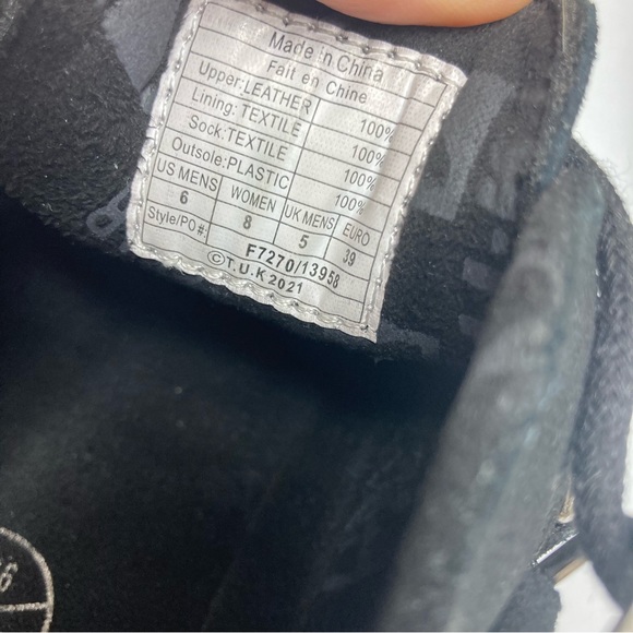 T.U.K Black Suede Viva Low Creeper Size womens 8 Mens 6 Shoes Low Platform - Picture 13 of 14